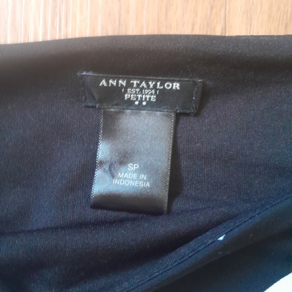 NWOT ANN TAYLOR Black & White Dress Small Petite - Picture 3 of 5